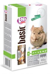 LOLO BASIC kompletní krmivo pro činčily 450 g krabička