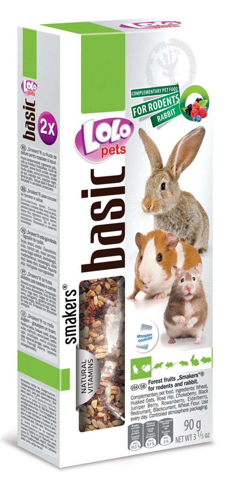 LOLO SMAKERS 2 klasy lesní ovoce pro hlodavce 90 g