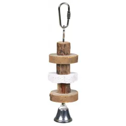 Natural Living-dřevěná kolečka, lávový kámen pro ptáky 16cm