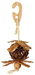Natural Living-proutěný míček se slaměnou ozdobou 5,5/18cm