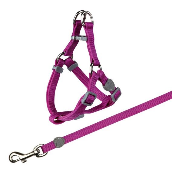 Nylonový postroj s vodítkem pro kočku 26-37cm/10mm, 1,20m TRIXIE