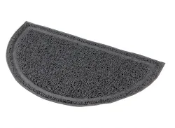 Půlkruhová PVC předložka šedá k WC 41 x 25 cm TRIXIE