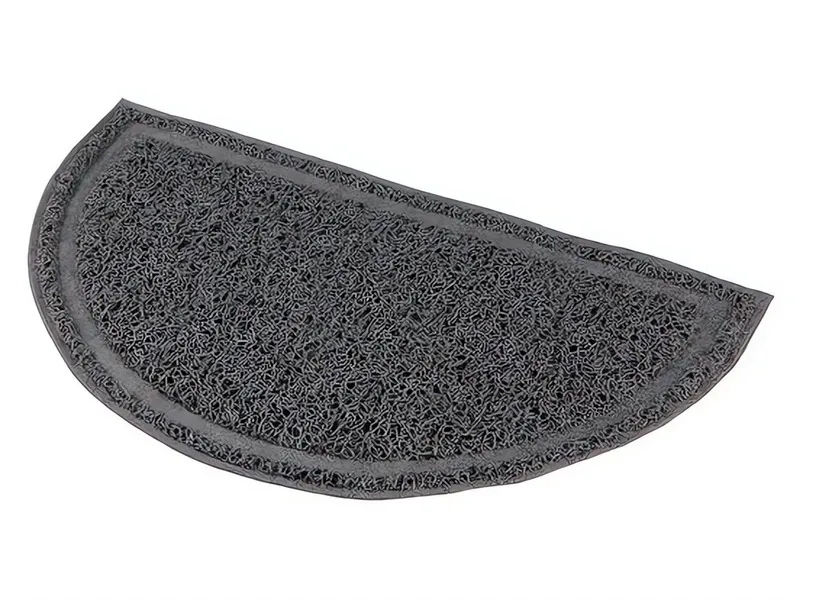 Půlkruhová PVC předložka šedá k WC 41 x 25 cm TRIXIE