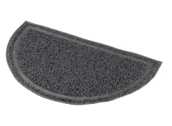 Půlkruhová PVC předložka šedá k WC 59 x 35cm