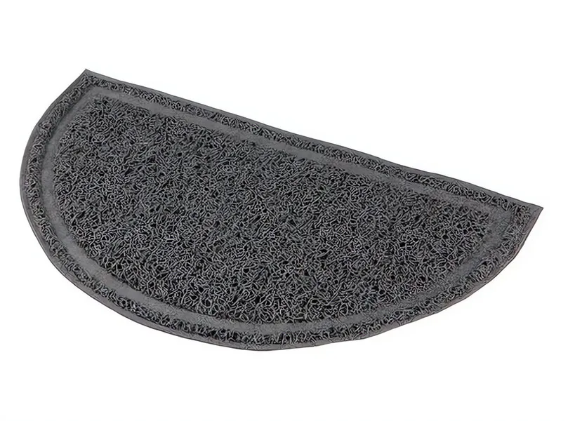 Půlkruhová PVC předložka šedá k WC 59 x 35cm TRIXIE