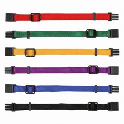 Balení nylon.rozeznávacích obojků pro štěňata M-L 22-35cm/10mm čn,čv,md,zel,or,fi TRIXIE