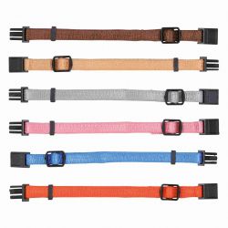 Balení nylon.rozeznávacích obojků pro štěňata S-M 17-25cm/10mm,malin,šedá,mod,khaki,růž,tyrkys TRIXIE