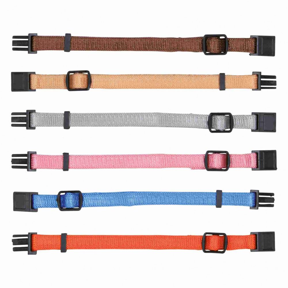 Balení nylon.rozeznávacích obojků pro štěňata S-M 17-25cm/10mm, čn,čv,md,zel,or,fi TRIXIE