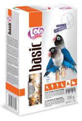 LOLO BASIC kompletní krmivo pro agapornisy 500 g krabička