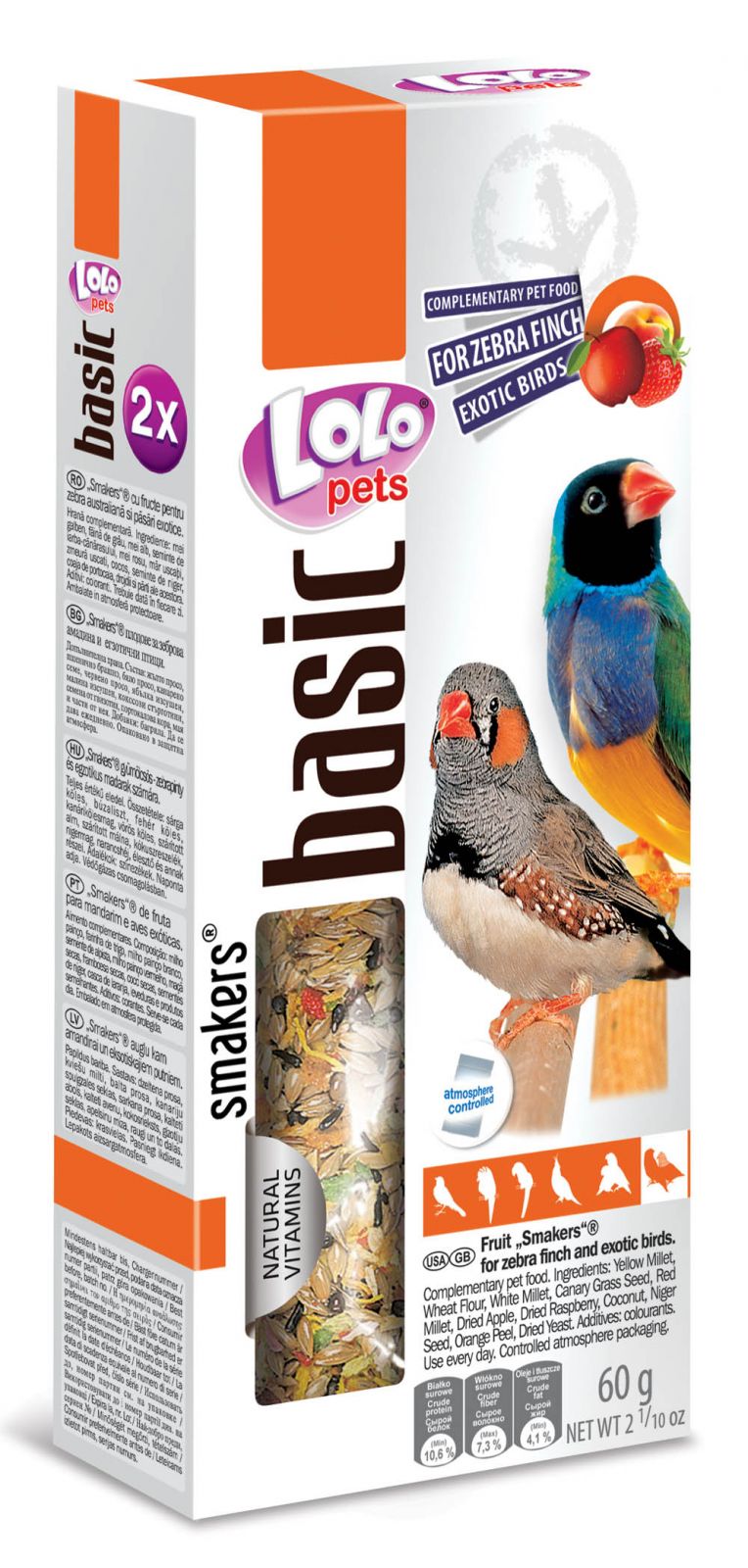 LOLO SMAKERS 2 klasy ovocné pro zebřičky 60 g