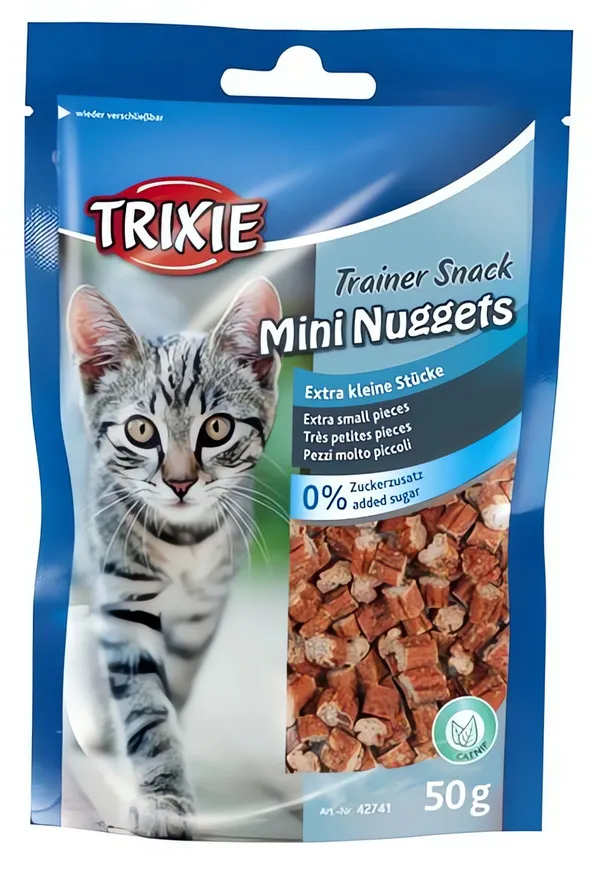 Trainer Snack MINI NUGGETS s tuňákem,kuřecím a catnipem 50g TRIXIE