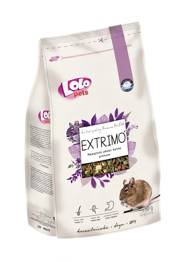 EXTRIMO kompletní krmivo pro osmáky v sáčku se zipem 750 g LOLO