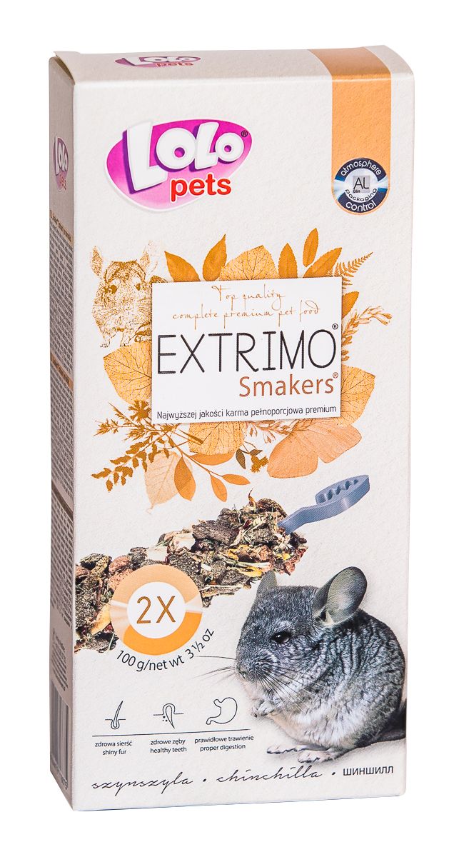 EXTRIMO SMAKERS tyčinky pro činčily 2ks/100 g LOLO