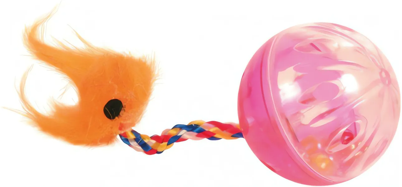 Míček rachtací s ocáskem 4 cm, (2 ks) TRIXIE