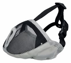 Náhubek pro krátkonosá plemena, polyester M, 40 cm, šedý