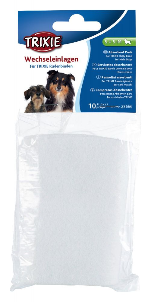 Absorpční vložky do břišního pásu pro psa samce, M, 10ks TRIXIE