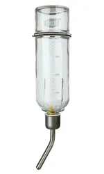 Skleněná napáječka pro činčily 500 ml s úchytem na klec