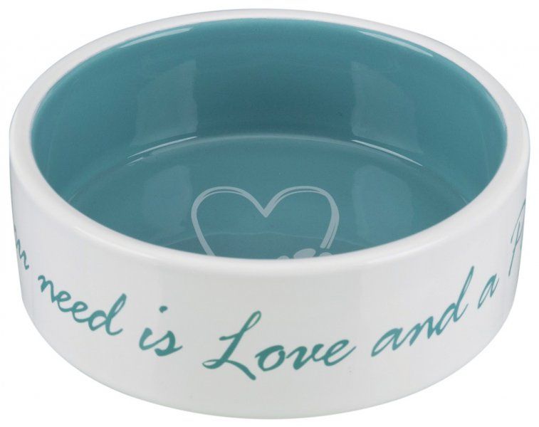 Pet´s home keramická miska 0,8l/16 cm krémovo/petrolejová TRIXIE