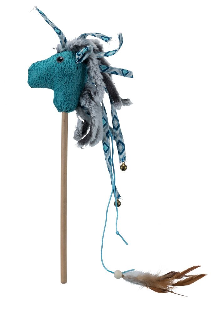 Plyšový kůň na tyčce, plyš/látka 37 cm TRIXIE