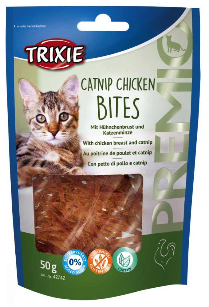 Premio CATNIP CHICKEN BITES kuřecí kousky s catnipem 50 g TRIXIE