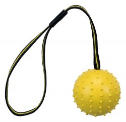 SPORTING míč tvrdý na nylon.pásku, přírodní guma 6 cm/35 cm