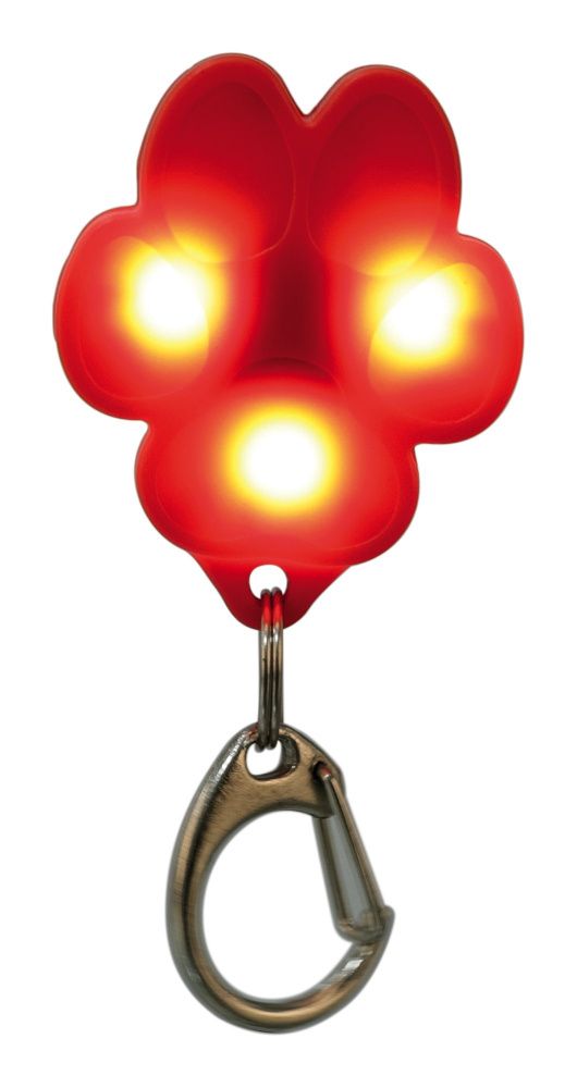 Flasher USB blikačka pro psy 3,5 x 4,3 cm tvar tlapka TRIXIE