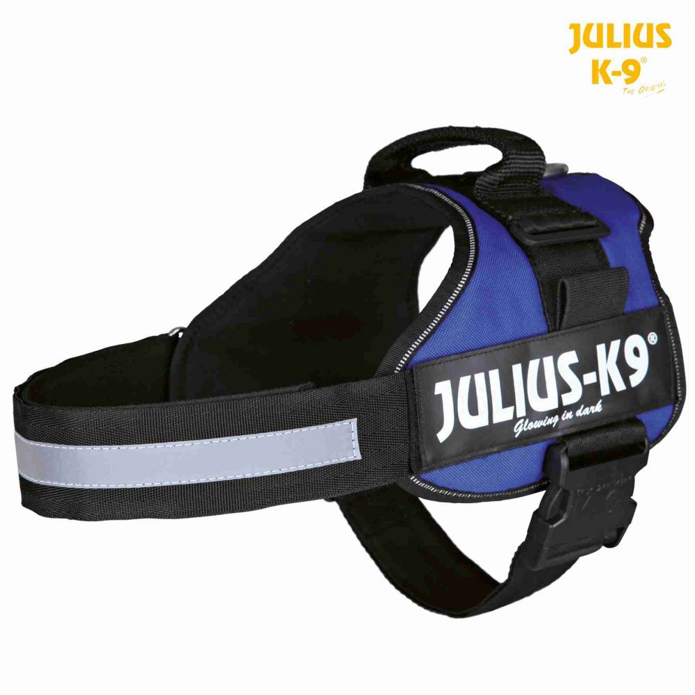 Julius-K9 silový postroj 1/L 66-85 cm/50 mm - modrý TRIXIE