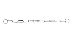Stahovací obojek jednořadý velká oka 54cm/4mm TRIXIE