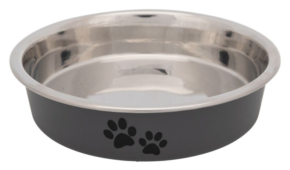Nerezová miska s bareveným opláštěním pro krátkonosé kočky 0,25l/13 cm TRIXIE