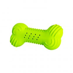 Chrastící kost přírodní guma 11 cm HipHop