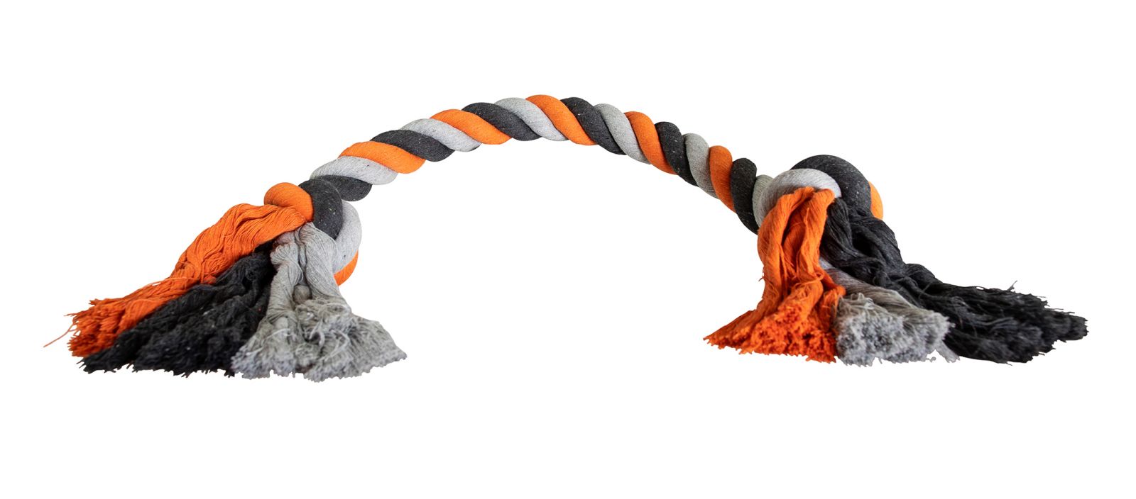 Uzel JUMBO HipHop bavlněný 100 cm / 1000 g šedá, tm.šedá, oranžová HipHop Dog