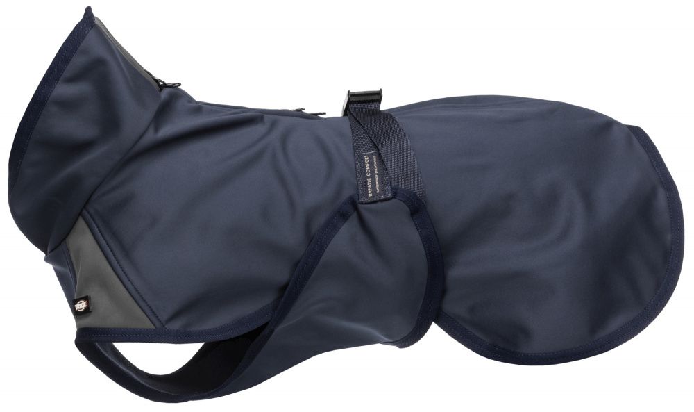 Softshellová bunda ASTON, L: 62cm: 55-88cm, tmavomodrá/šedá TRIXIE