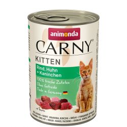 ANIMONDA konzerva CARNY Kitten - hovězí, kuře, králík 400g