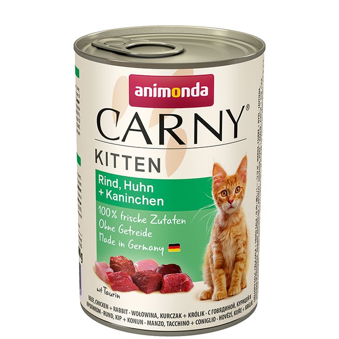 ANIMONDA konzerva CARNY Kitten - hovězí, kuře, králík 400g
