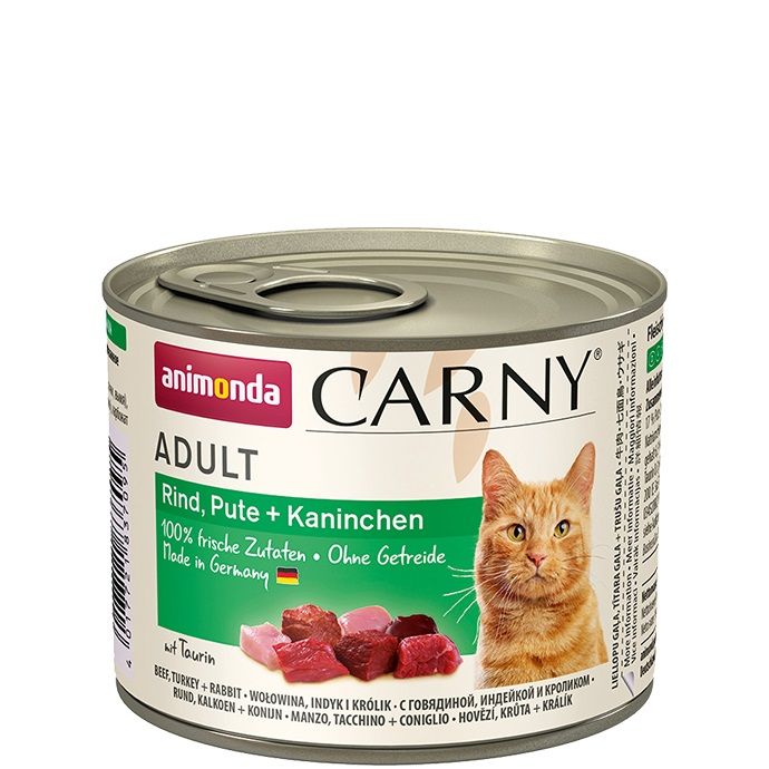 ANIMONDA konzerva CARNY Adult - hovězí, krůta, králík 200g