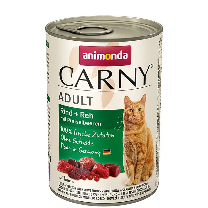 ANIMONDA konzerva CARNY Adult - hovězí, srnčí,brusinky 400g