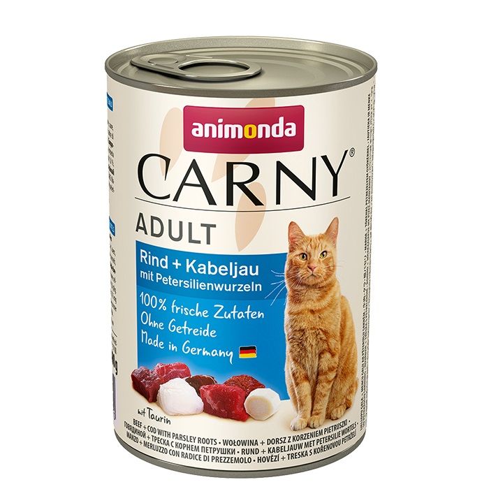 ANIMONDA konzerva CARNY Adult -hovězí, treska, petržel 400g