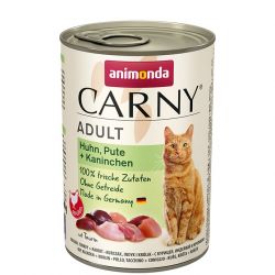 ANIMONDA konzerva CARNY Adult - kuře, krůta+králík 400g