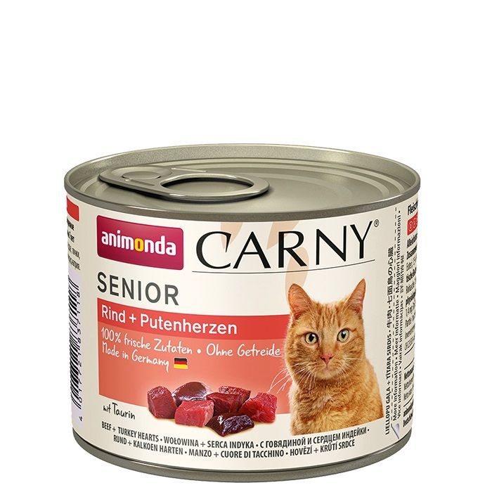 ANIMONDA konzerva CARNY Senior - hovězí, krůtí srdce 200g
