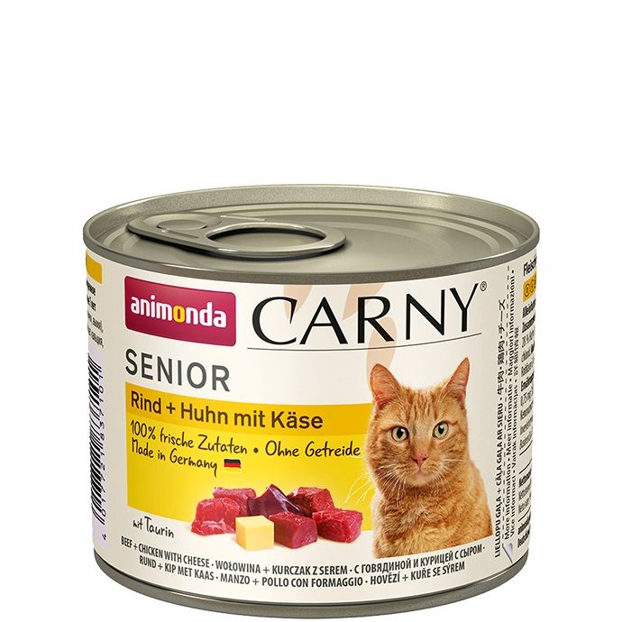 ANIMONDA konzerva CARNY Senior - hovězí, kuře, sýr 200g