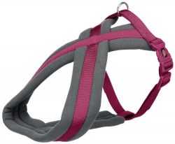 Nylonový postroj PREMIUM podšitý 30-40cm/15mm (XS-S),  - orchidej