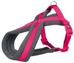 Nylonový postroj PREMIUM podšitý 30-40cm/15mm (XS-S),  - fuchsie