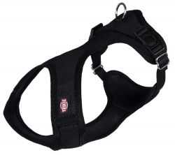 Soft postroj, jemný, vypolstrovaný XXS-XS 25-35 cm/15 mm,  - černý