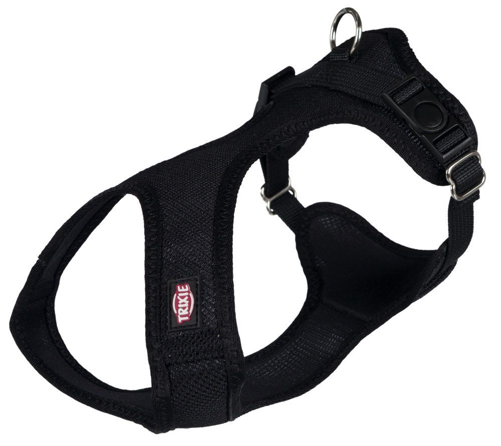 Soft postroj, jemný, vypolstrovaný XXS-XS 25-35 cm/15 mm, - černý TRIXIE
