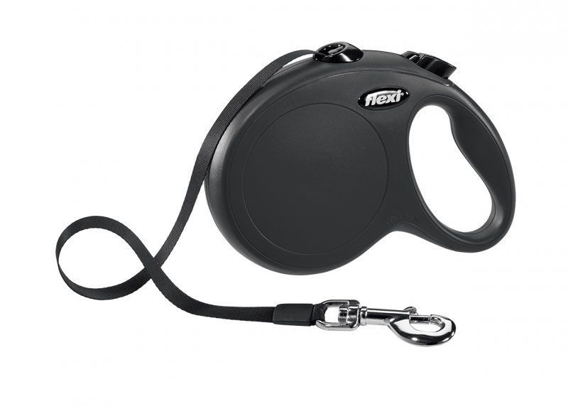 Flexi New Classic L pásek 5 m, max. 50 kg, - černá