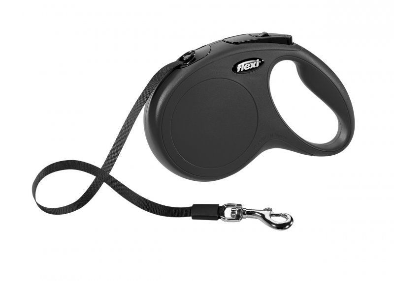 Flexi New Classic M pásek 5 m, max. 25 kg, - černá