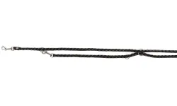 Vodítko CAVO kulaté prodlužovací S-M 2m/12 mm, - černá/stříbrná TRIXIE