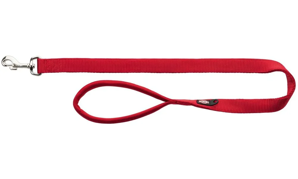 Vodítko PREMIUM s vyplněnou rukojetí 1m/20mm (M-L), - červená TRIXIE