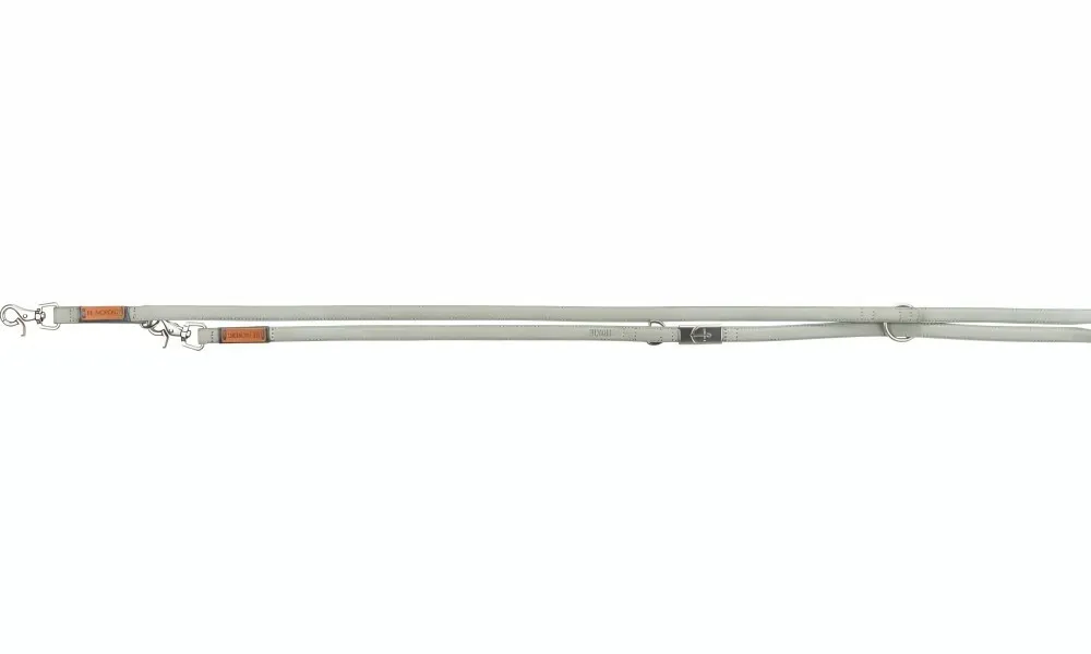 BE NORDIC kožené přepínací vodítko, M-L: 2,00 m / 20 mm, světlešedá TRIXIE