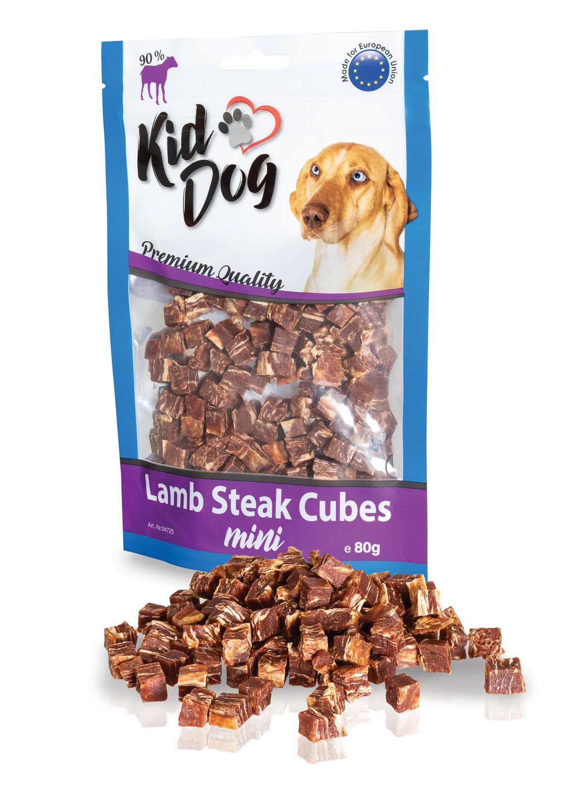 KIDDOG jehněčí masíčko v kostičce 80g
